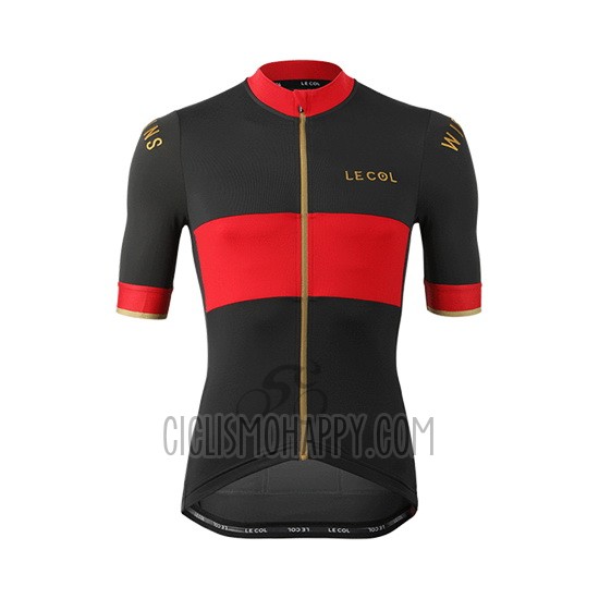Lecol Cycling Jersey Bib Short 2019 Men Short Sleeve Black Red